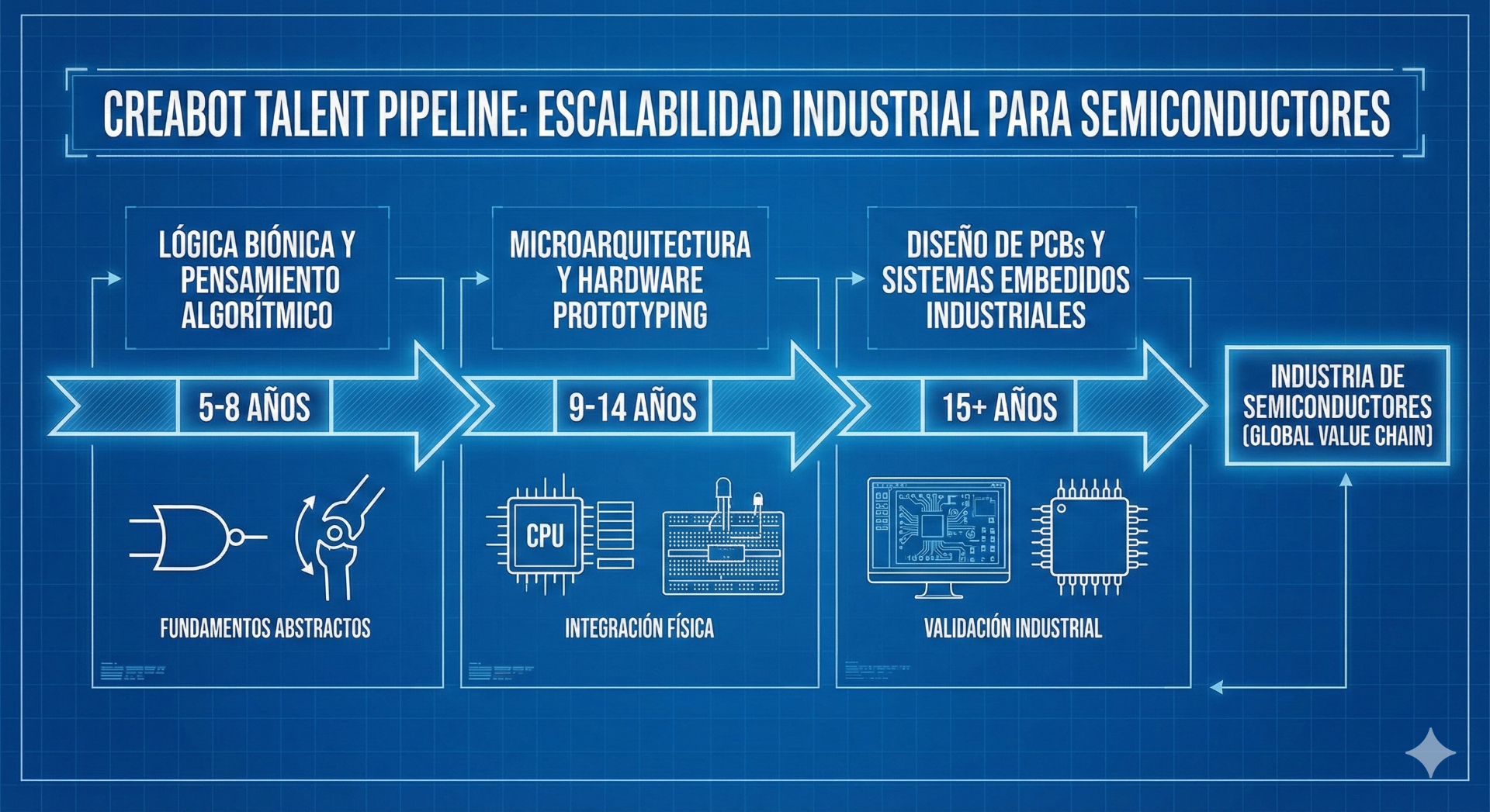 Creabot Talent Pipeline - Escalabilidad Industrial para Semiconductores